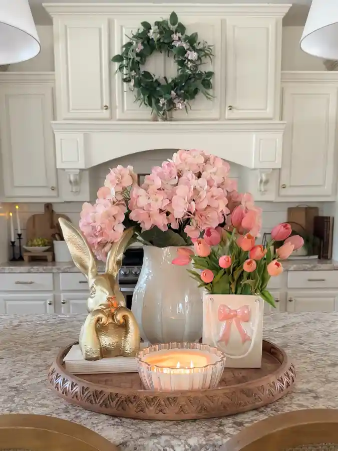 Pastel Petals and Golden Glows - Easter Island Elegance for Your Kitchen