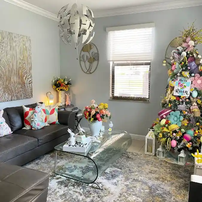 Pastel Petals and Golden Glows - Living Room Refresh with a Springtime Soul