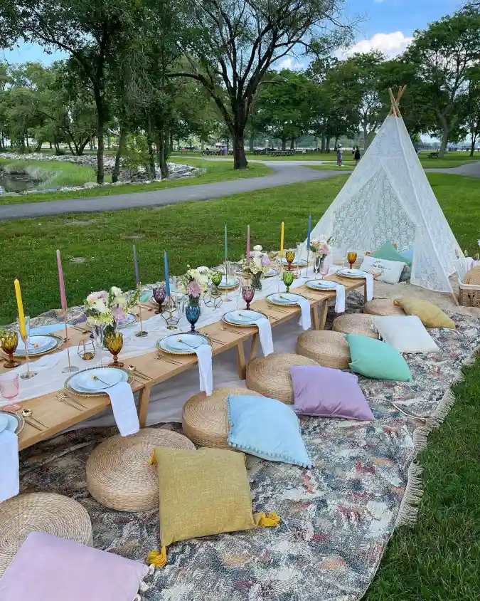 Pastel Picnic Paradise - Spring Party Decorations with a Whimsical Flair