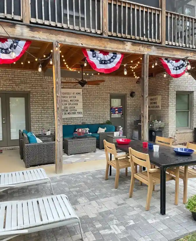 Patriotic Patio Paradise - 4th of July Under-Deck Decor with Southern Charm
