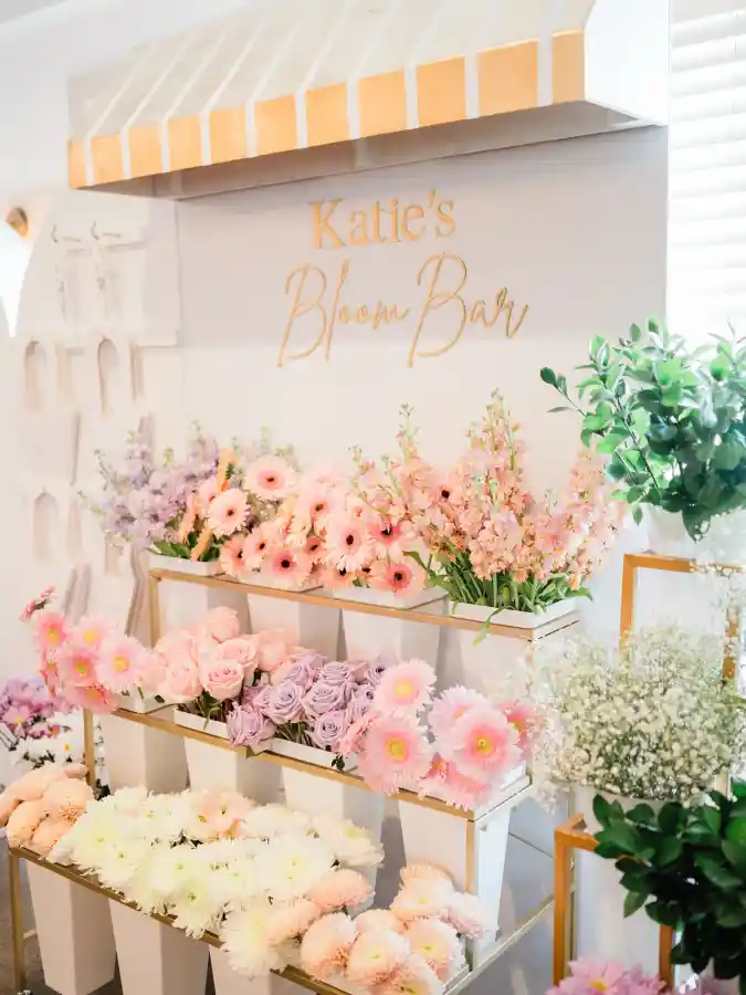 Petal-Perfect Pastels A Parisian-Style Floral Cart for Elegant Celebrations