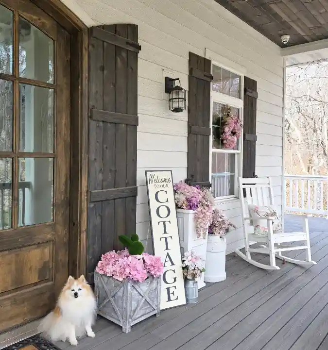 Pom-Poms Porch - Refresh Your Entry with Shabby Chic Spring