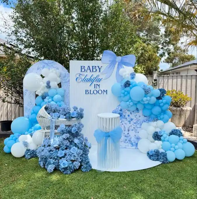 Powder Blue Garden Gala - A Whimsical In Bloom Celebration