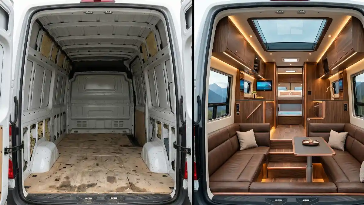 Raw Potential to Walnut Wonders The Ultimate Van Life Glow-Up