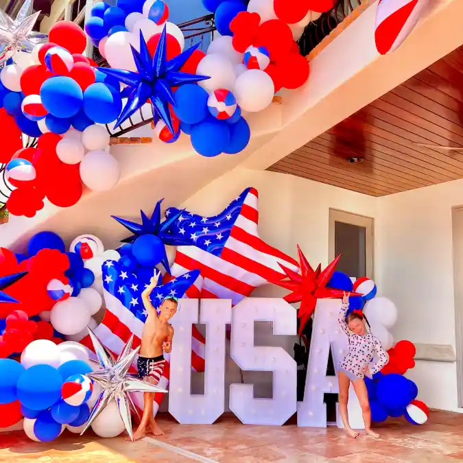 Red, White, and Wow Patio - Celebrate with an Over-the-Top Balloon Extravaganza