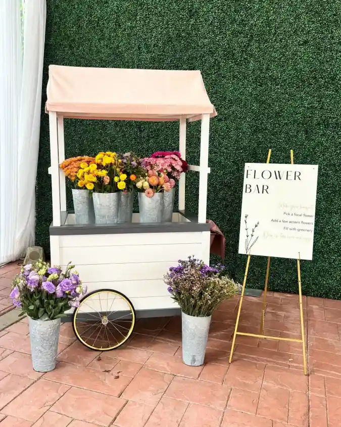 Rustic Chic Garden Cart - Flower Bar with a Whimsical Touch