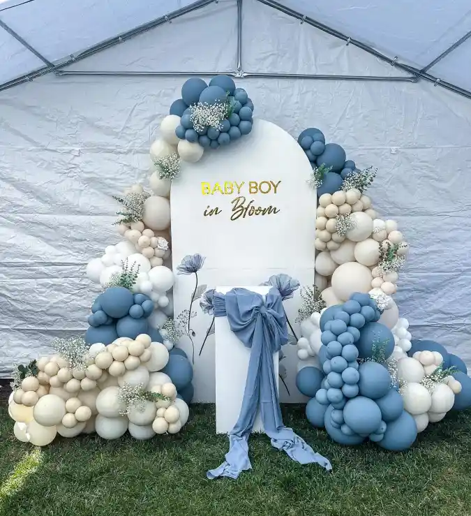 Sandstone Floral Arch - A Sophisticated Take on Baby in Bloom