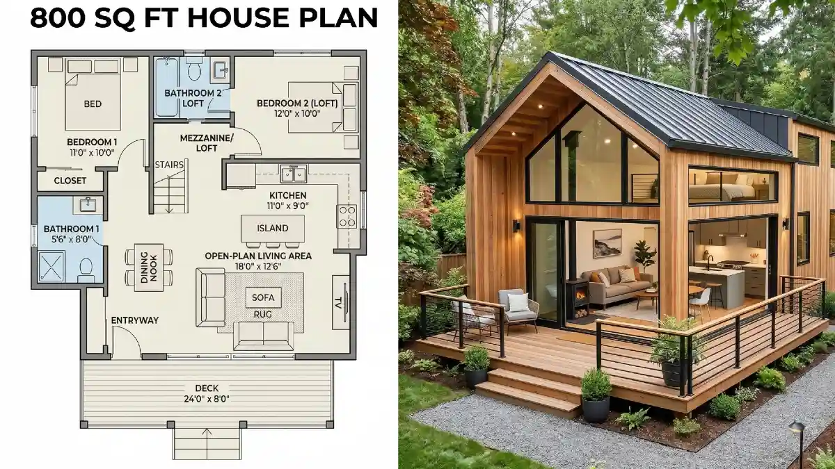 Scandinavian-Inspired Vertical Living - An 800 Sq Ft Masterclass in Warm Minimalism