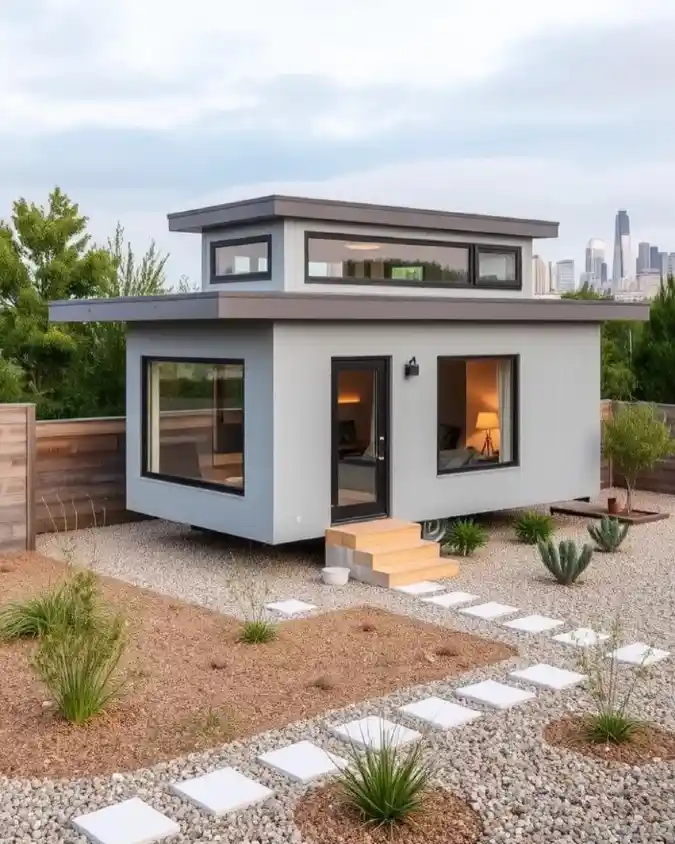 Sky-High Clerestory Chic - A Tiny Home Sanctuary Bathed in Natural Light