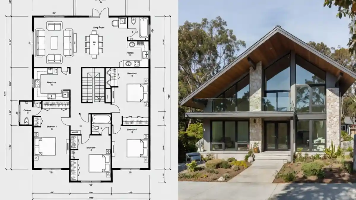 Stone-Clad A-Frame Grandeur — A Modern 4-Bedroom Masterpiece