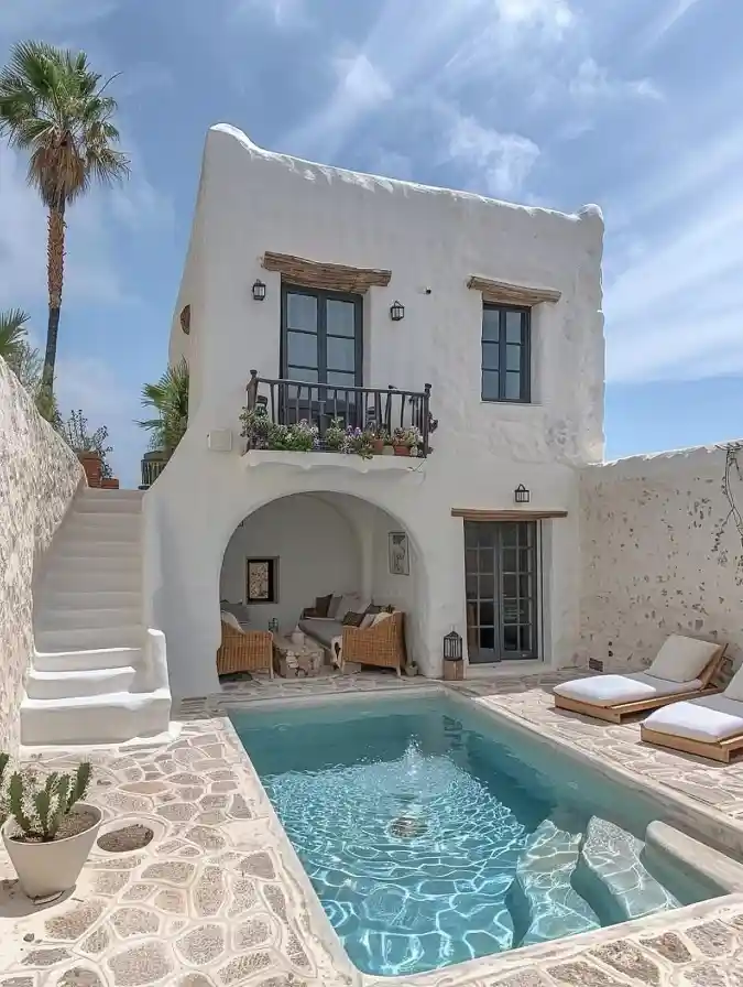 Sun-Drenched Adobe Sanctuary - Tiny Home Living with a Mediterranean Soul