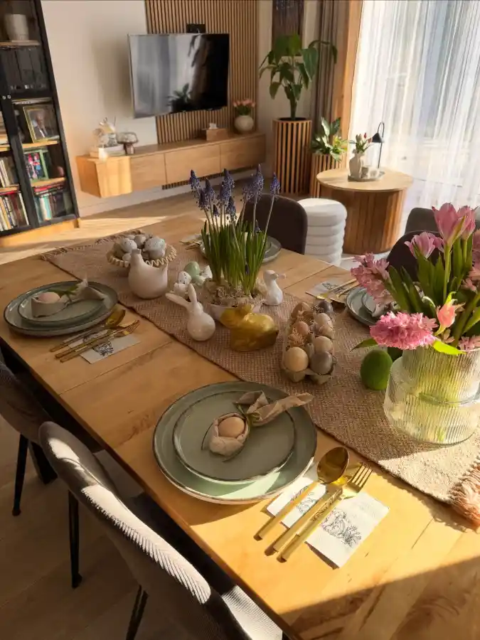 Sun-Drenched Nordic Spring - A Whimsical Easter Table Scape