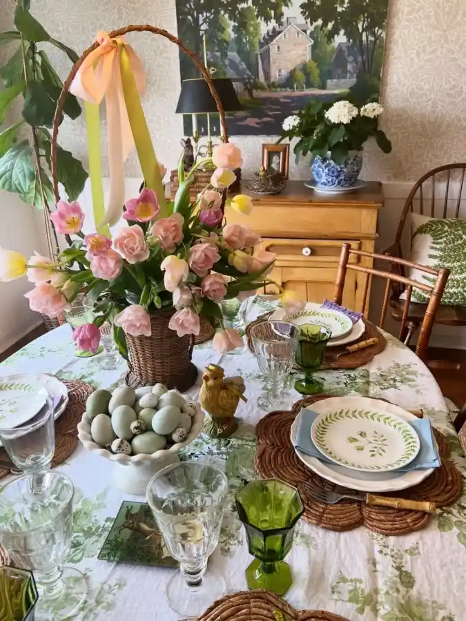 Verdant Garden Easter Table - Spring Awakening Decor