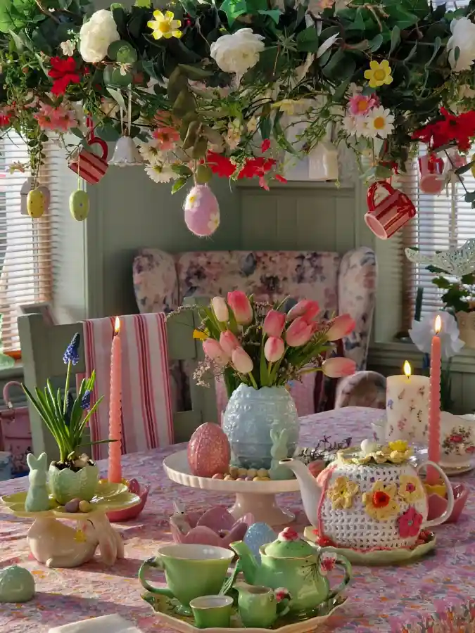 Whimsical Pastel Garden Party - Spring Decor for the Dining Room