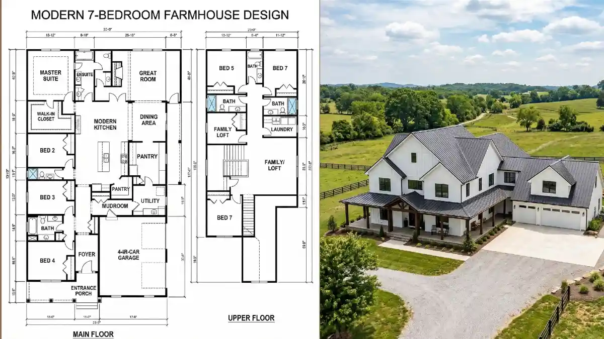 White & Charcoal Grandeur — A Seven-Bedroom Haven for Growing Families