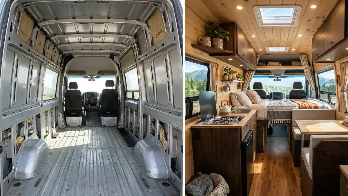 Wood-Grain Wonderland - Transforming Industrial Shells into Rustic Retreats