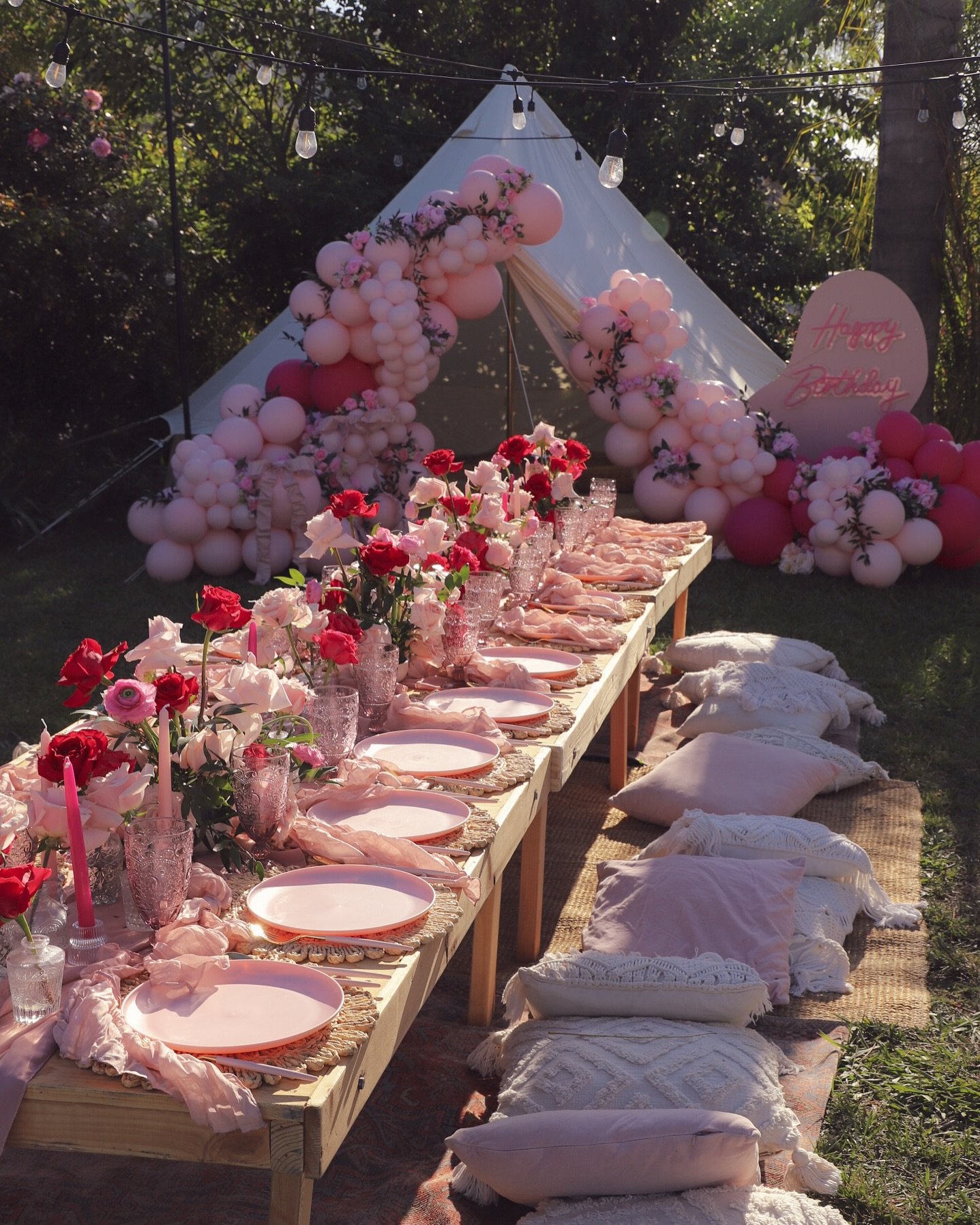 Blush Picnic Gala Spring Outdoor Birthday Soiree