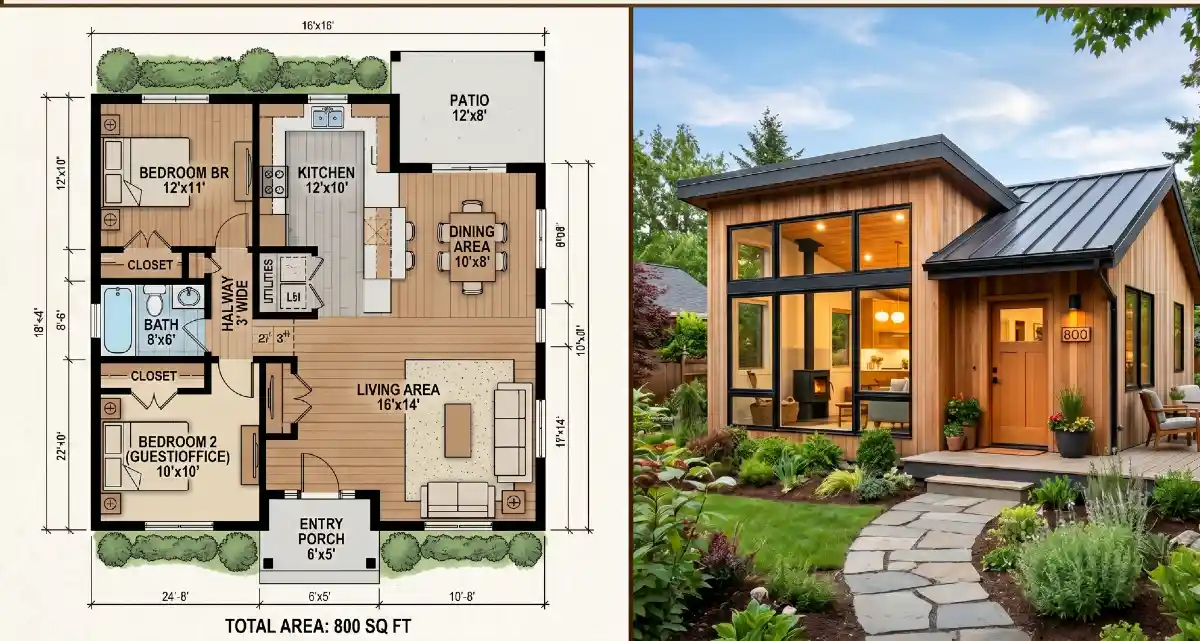Cedar & Charcoal Modern Haven - 800 Square Feet of Architectural Zen