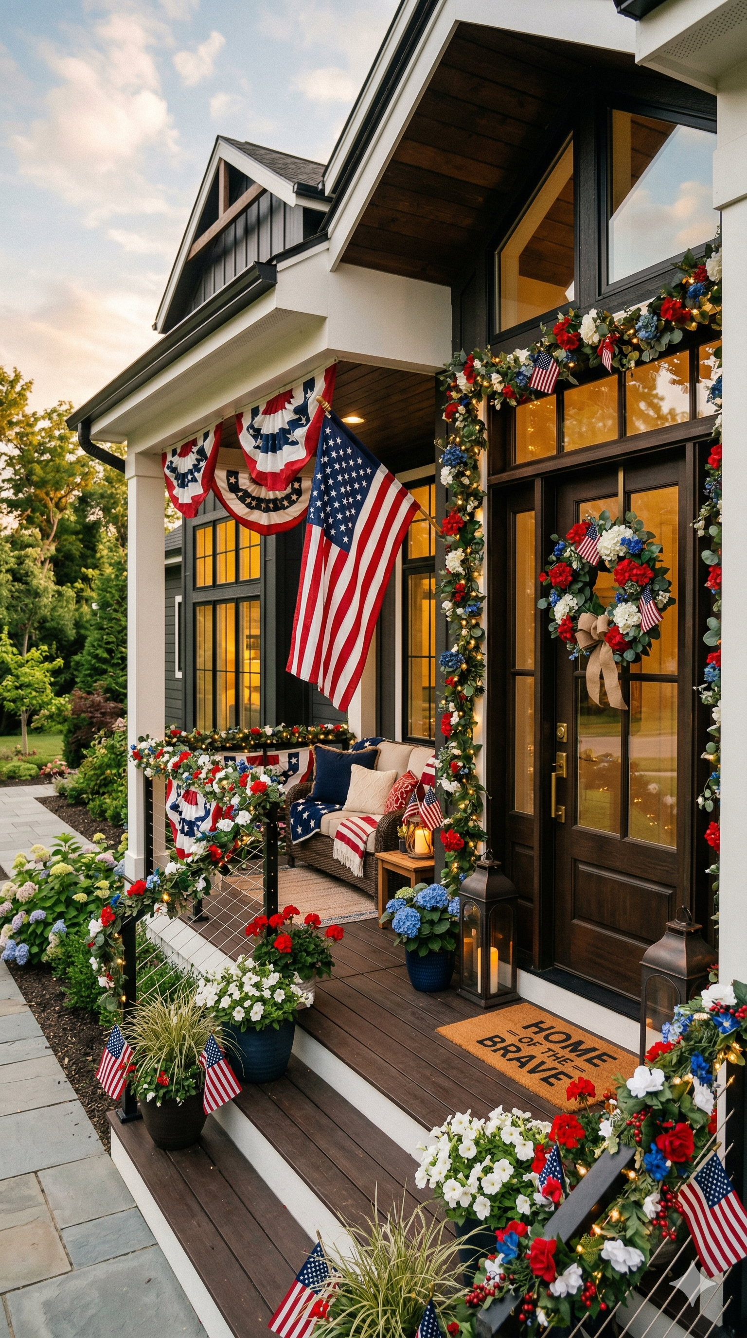 Star-Spangled Curb Appeal Patriotic Porch Decor for the Ultimate Summer Celebration