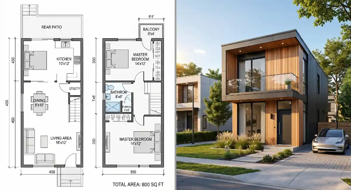 Warm Wood and Charcoal Cubic Retreat – Less is More in Modern Living
